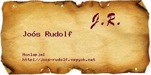 Joós Rudolf névjegykártya