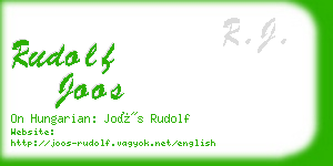 rudolf joos business card